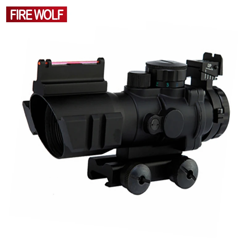 

FRIE WOLF 4x32 Acog Riflescope 20mm Dovetail Reflex Optics Scope Tactical Sight For Hunting Gun Rifle Airsoft Sniper Magnifier