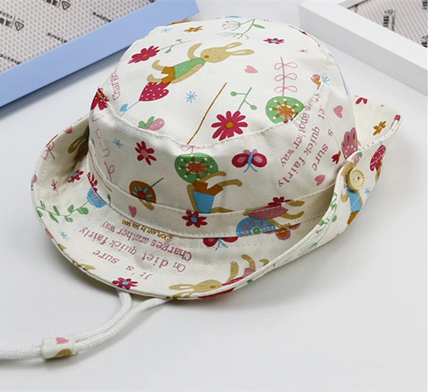 Хлопковая детская шапка летний для новорожденных Солнцезащитная шляпка для маленьких мальчиков девушки ведро Рыбацкая шляпа джинсовые мультфильм Дети трактор Кепки - Цвет: 14