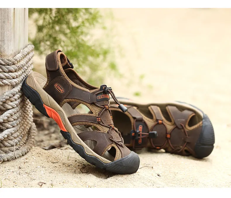 YITU Bench сандалии для Для мужчин новейшие летнего отдыха прогулочная дышащая быстрое высыхание легкая обувь Большие размеры 39–44