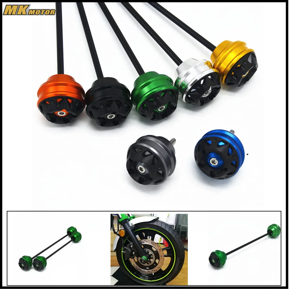 

CNC Aluminum Motorcycle Accessories Front and rear wheels drop ball / shock absorber For Kawasaki Z900 2017