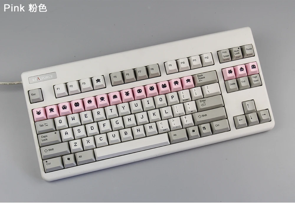 Для статической емкостной клавиатуры пользовательское дополнение Keycap красочные R4 16 клавиш маленькая пчела колпачки для HHKB Topre клавиатуры - Цвет: Розовый