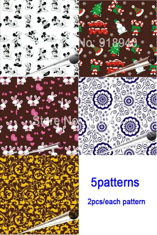 5 шаблонов Переводные листы для замораживания шоколадных конфет тортов форма