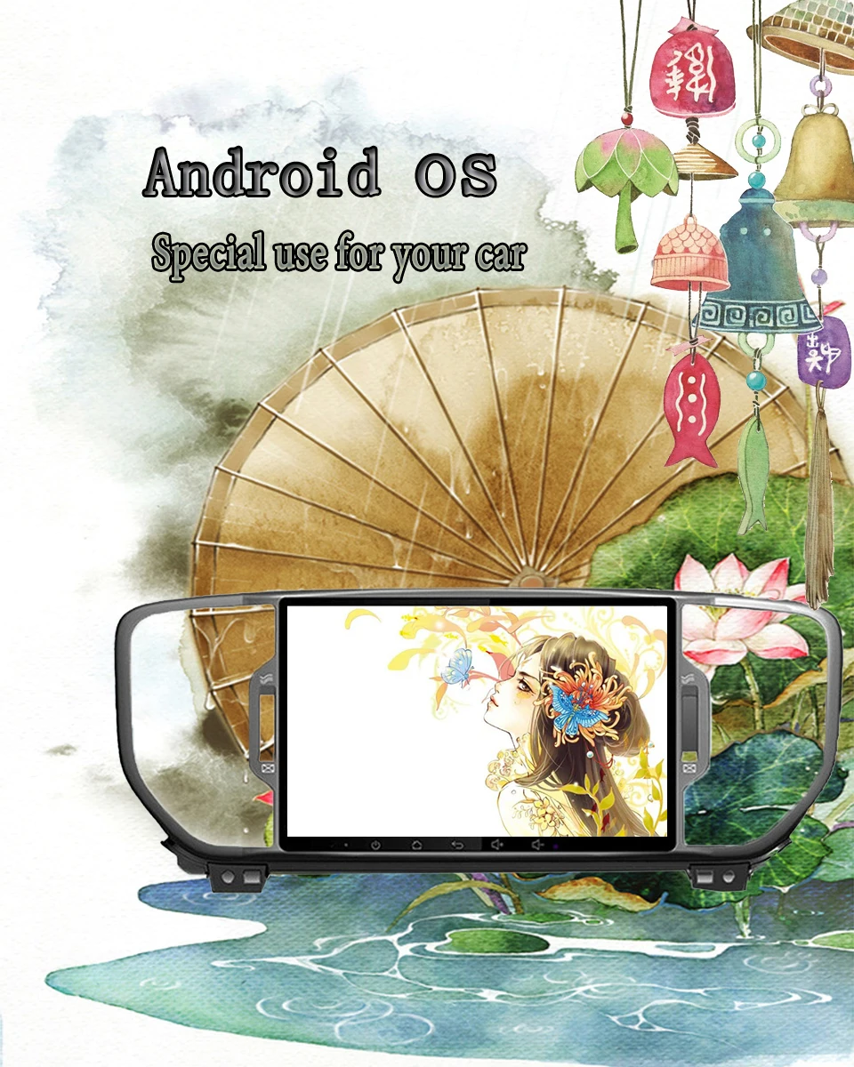 Top Single Din Android 9.1 octa core Car Audio Radio DVD GPS Navi head unit multimedia player For KIA Sportage KX5 2016 2017 2018 3