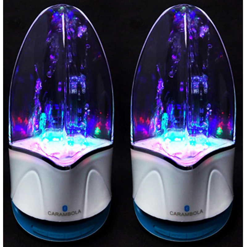 Water dancing bluetooth speakers colorful lights water column music fountain sound card mini computer subwoofer14