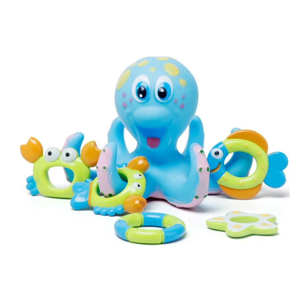 Набор для ванны игрушки. Игрушка для ванны осьминог Bath Toys. Плавающие игрушки. Водные игрушки для детей. Осьминог в ванне.