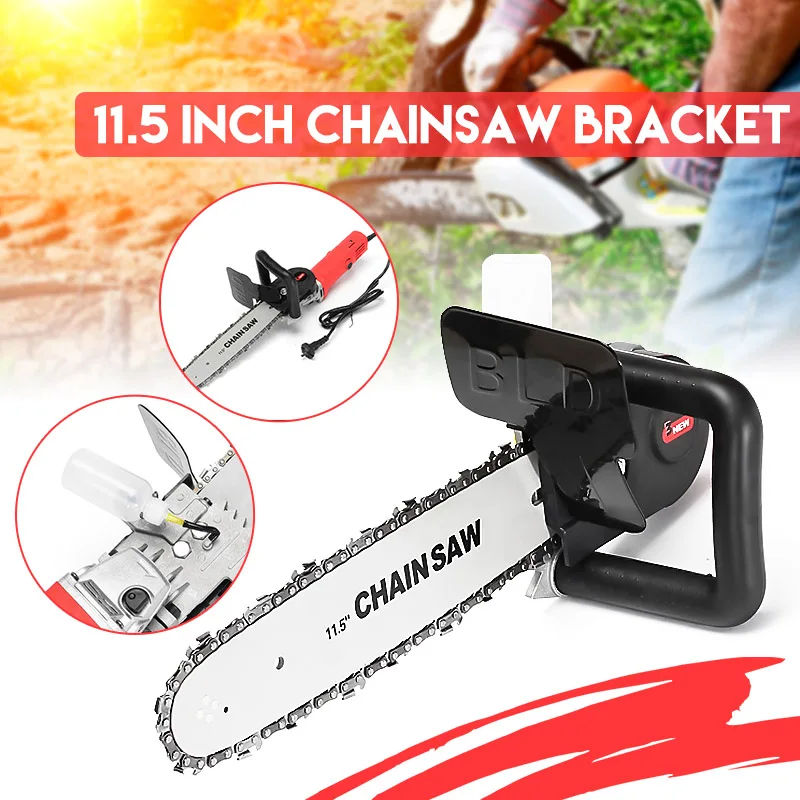 

New Hot 11.5 Inch Chainsaw Bracket Set for 100 125 150 Angle Grinder into Chain Saw