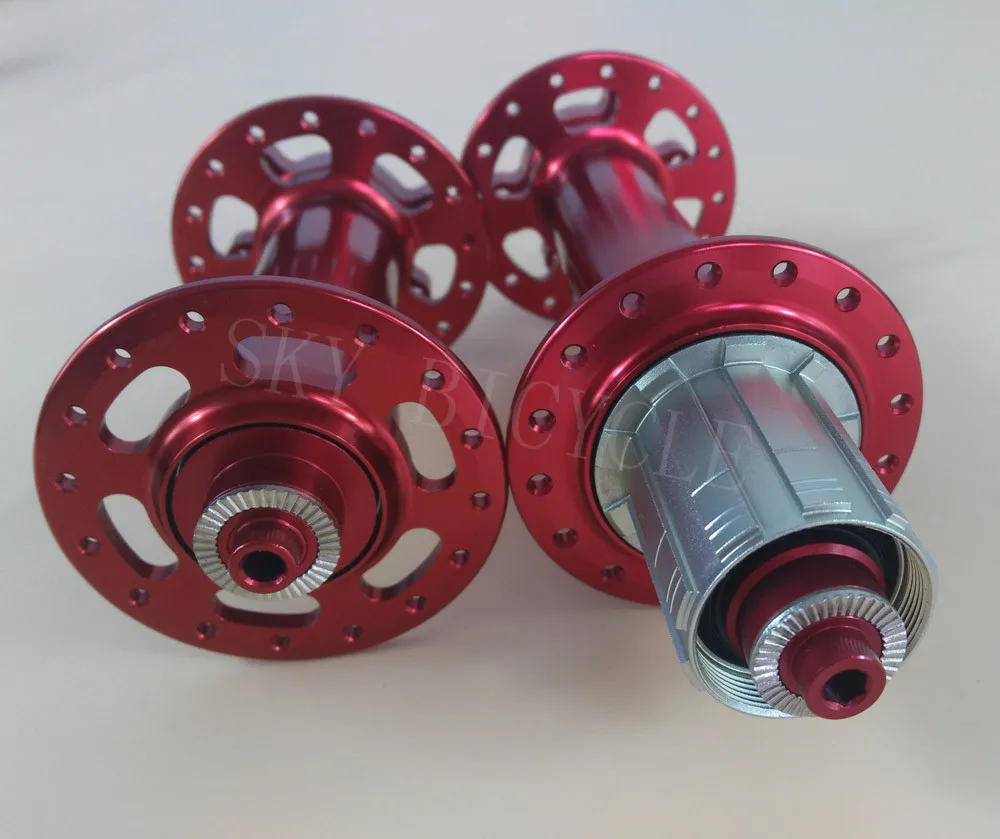 

Powerway M74 snow bicycle hubs 32 holes O.L.D. front 135mm rear 190mm QR version in Red, 150mm 170mm 197mm thru axle available
