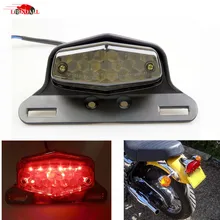 

For Harley-Davidson Cafe Racer Triumph Vintage Chopper 2004-2011 Black Lucas Style LED Motorcycle Rear Stop Brake Tail Light