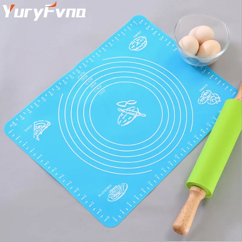 YuryFvna 30 см x 40 см силиконовый коврик для выпечки многоразовый коврик для раскатки теста Настольный коврик термостойкий Коврик для раскатки теста с измерениями