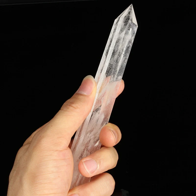 KiWarm красивые большой натуральный Прозрачный ПРИРОДНЫЙ прозрачный кварц Посох с кристаллами кварцевый камень домашний декор "сделай сам" подарок