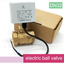 AC220V DN32(1-1/") 2 way 3 провода латунь моторизованный шаровой клапан/Электрический привод с электроприводом латунный шаровой клапан