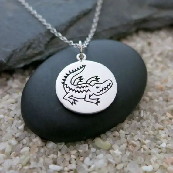 Customized Animal Jewelry S925 Sterling Silver Crocodile Charm Necklace Best Christmas Gift For Men YP4035 | Украшения и