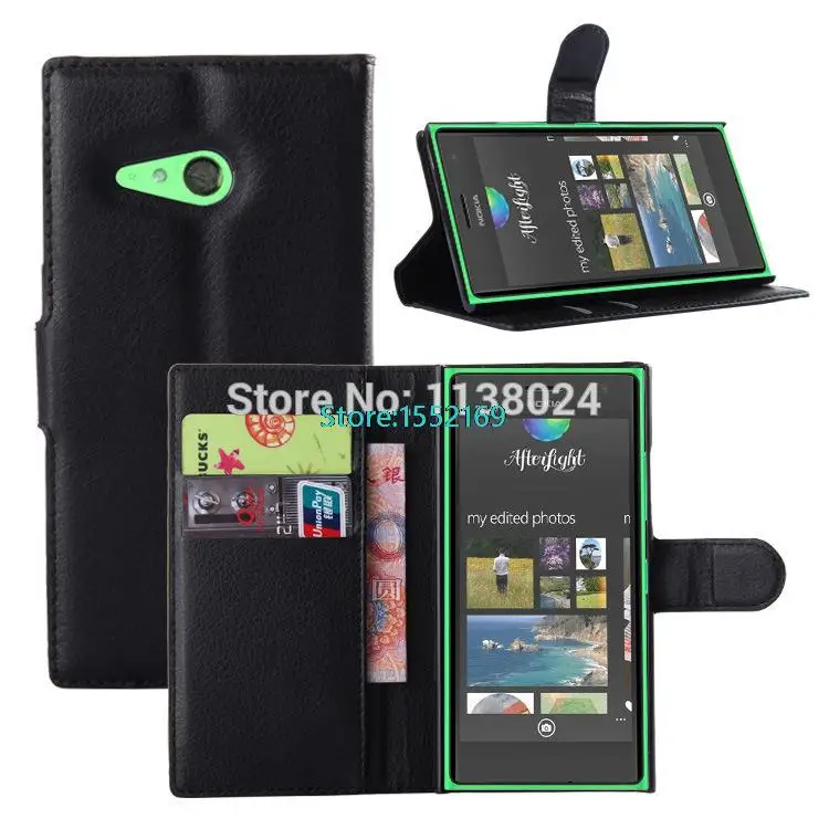 Business Style Magnetic Luxury Smooth PU Leather Case Stand Card Slots Wallet Case Flip Cover For Nokia Lumia 730 Case