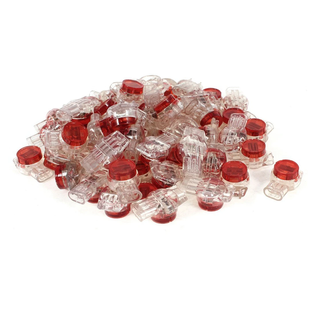 

55 Pieces Gel Splice UR Connector 3 Port Wire Connectors Red+Clear