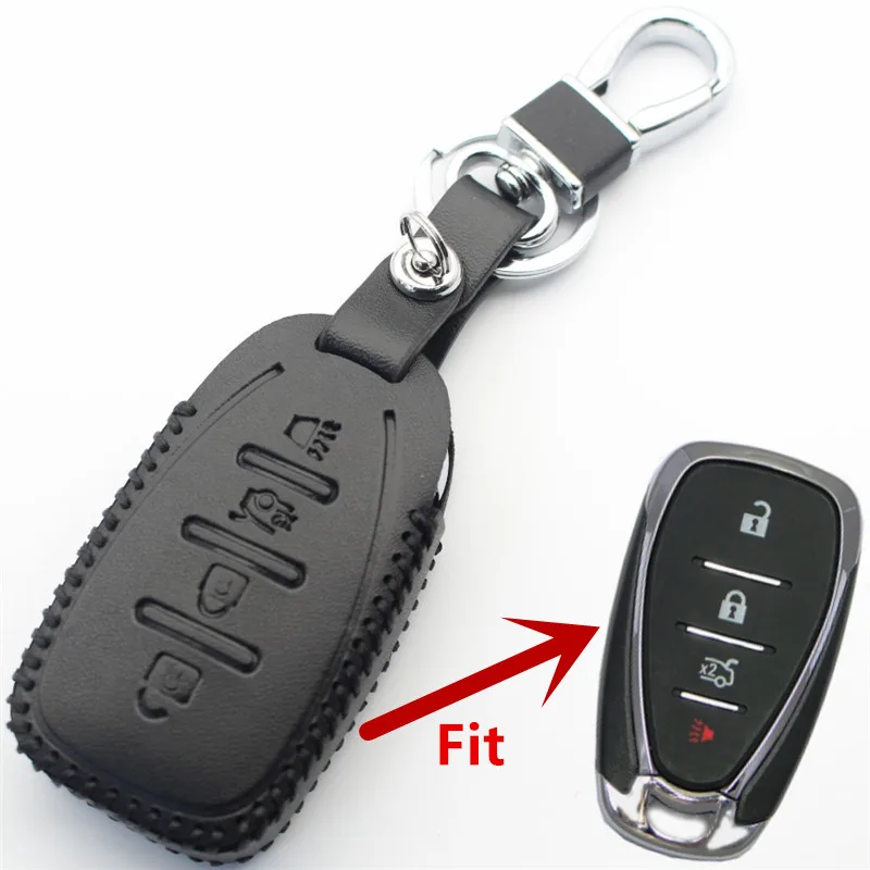 Смарт чехол FLYBETTER из натуральной кожи с 4 кнопками для Chevrolet Cruze/Malibu XL/Spark/Cmaro