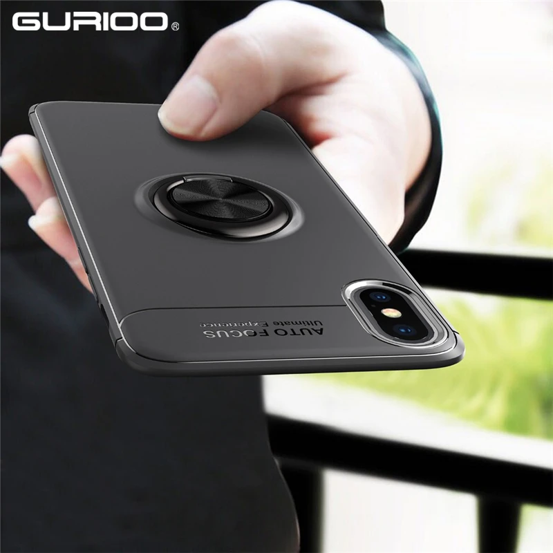 Case For iPhone 5 5S SE 6 6S 7 8 XS Plus Car Magnetic Suction Bracket Finger Ring Back Cover X XR Max Phone case |