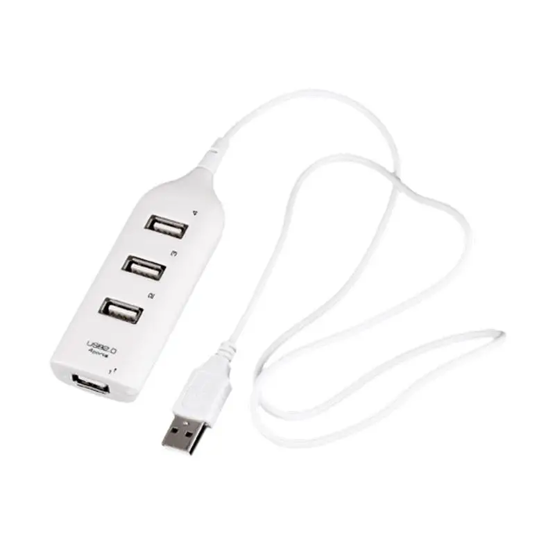 Cewaal высокое Скорость 4 Порты и разъёмы USB 2,0 Multi HUB разветвитель расширения Портативный OTG концентратор USB разветвитель для Apple Macbook Air портативных ПК - Цвет: Белый