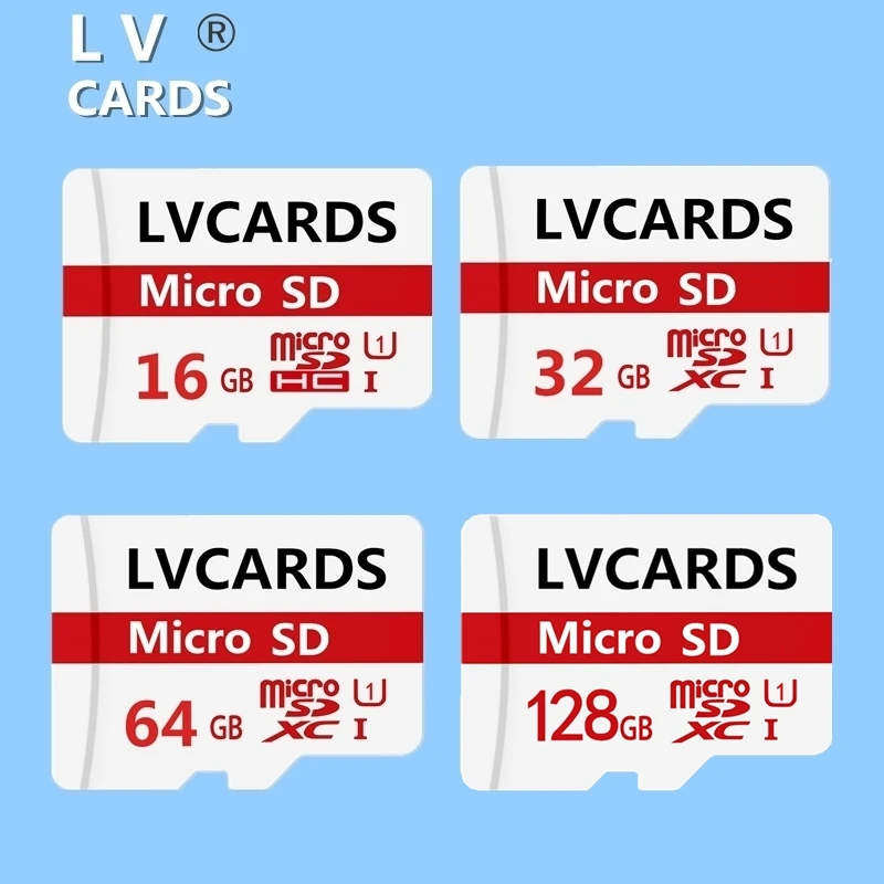 LVCARDS8 микро sd карты Class10 TF карта, 16 ГБ, 32 ГБ, 64 ГБ, 128 ГБ макс 80 МБ/с. с USB3.0 microsd карты памяти для телефонов D01-9