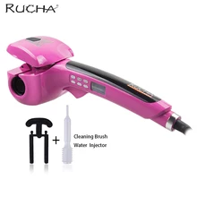 RUCHA Automatic Hair Curling Iron with Spray Steam Hair Curler Roller Wand for Magic Wave Hair Curls Treatment Care