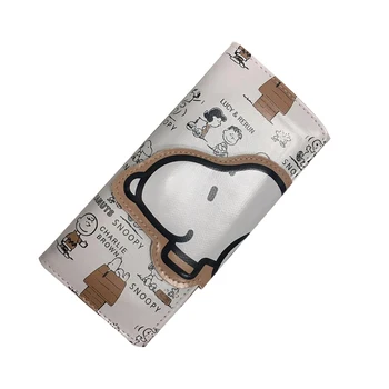 

Women dog Cartoon Wallet Creative female card holder casual zipper lady clutch PU leather coin purse Skull Long Wallet