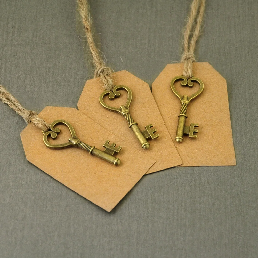 

Wedding Tags , Antique Key Gift Tags, Wedding Favor Tags, Set of 100pcs, Place Cards, Escort Card Vintage Keys