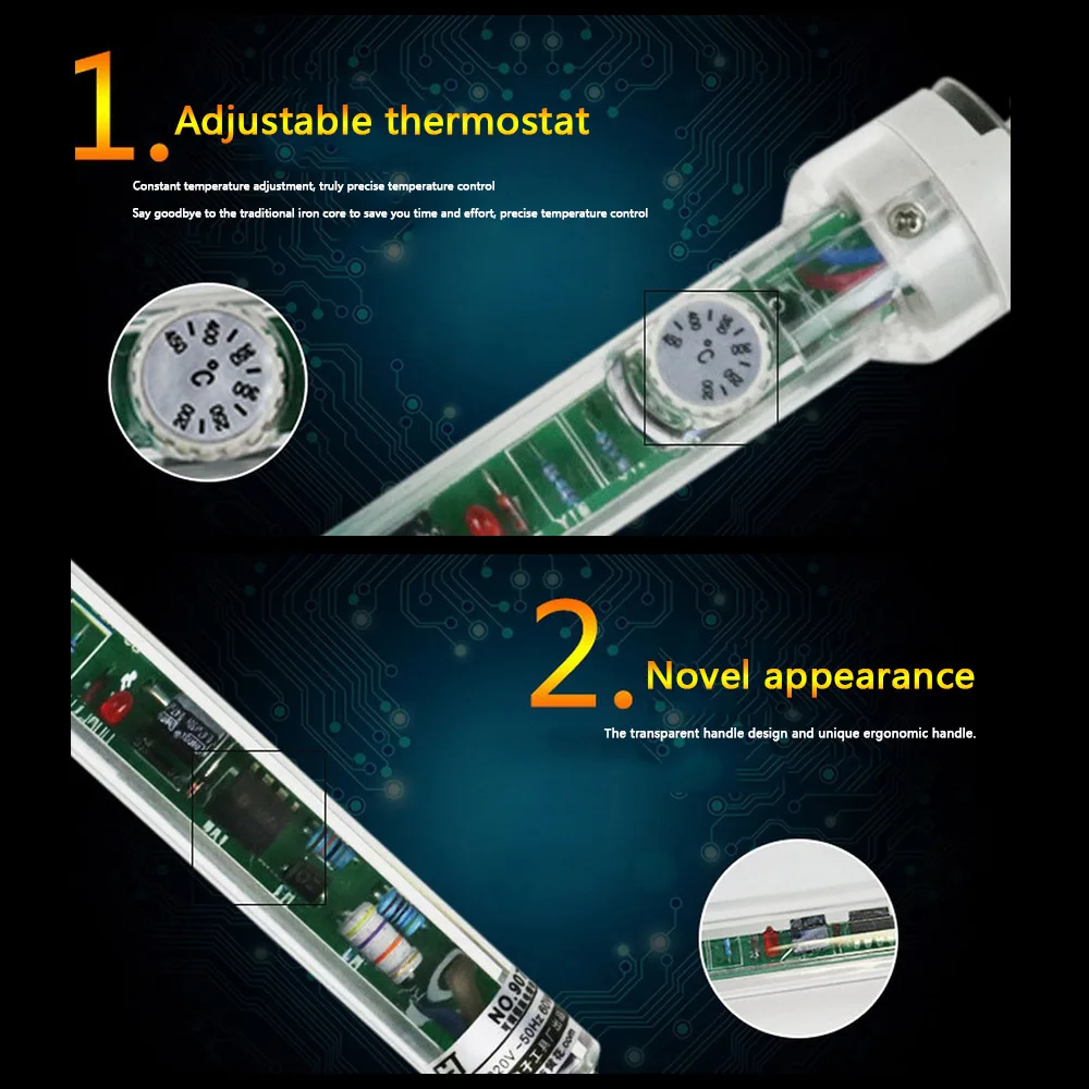 220 В 60 Вт Электрический паяльник 907 Регулируемая постоянная температура Бессвинцовая вилка ЕС для сварочного оборудования