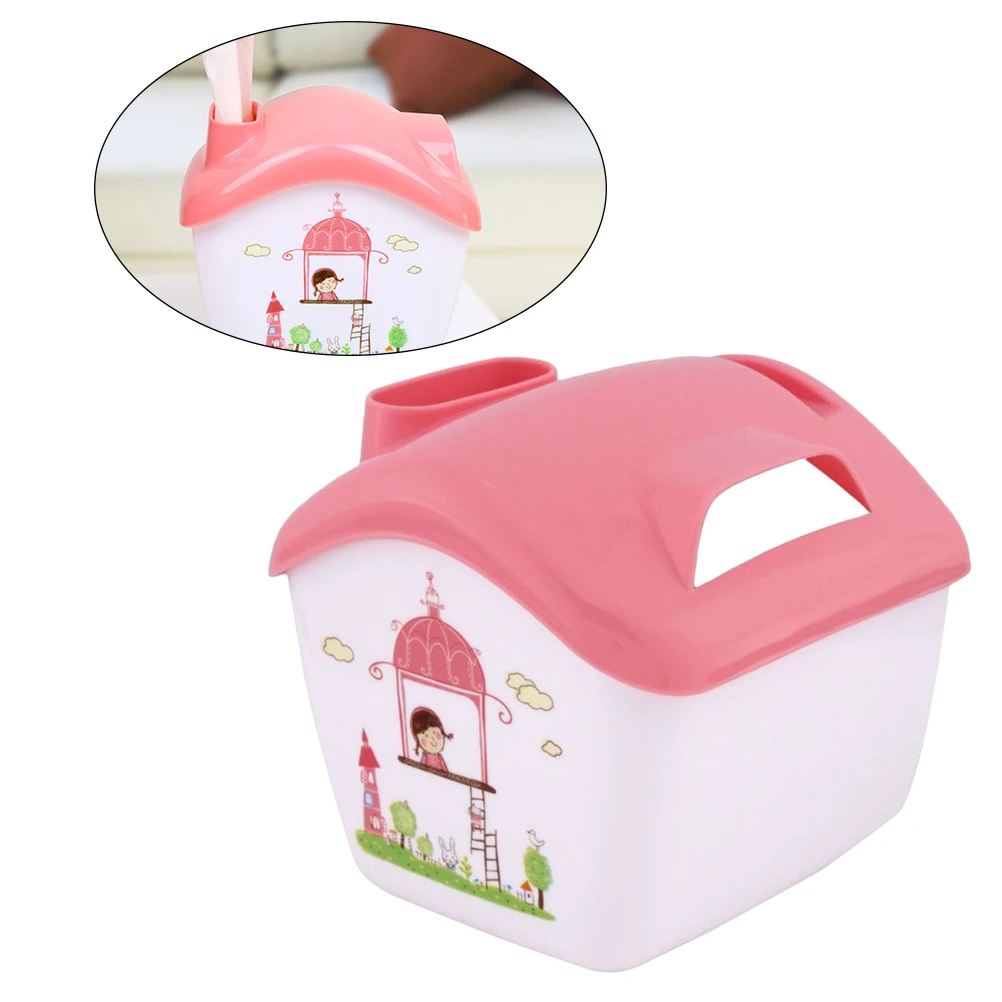 

1 PC Creative House Shaped Paper Roller Box Towel Roller Holder Tissue Container For Home Living Room Bedroom Office (Pink)