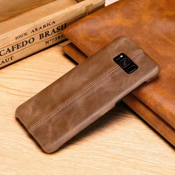 

Genuine Leather Case Luxury Vintage Ultra Thin Phone Coque for Samsung Galaxy Note 9 Note 8 S9 Plus S9 S8 Plus Skin Back Cover