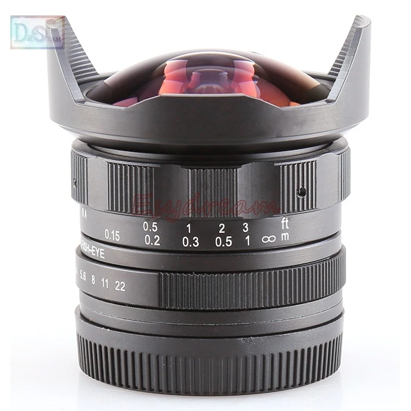 

7.5mm 7.5 F2.8 Manual Fisheye Fish Eye Fish-eye Wide Angle Lens for Olympus Panasonic Sony E Mount NEX 7 A6500 A6400 A6300 A5100