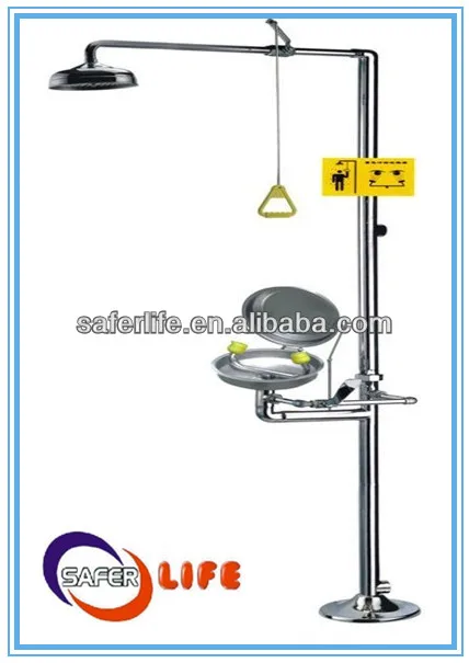 SL0958C первой помощи для мытья глаз с душевой крышкой 304 из нержавеющей стали аварийный фонтан для глаз душевая установка