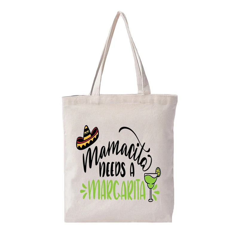 

Women Canvas Tote Bag Custom Cotton Shopping Shoulder Bags Reusable Foldable Large Capacity Grocery Student Storage Handbag
