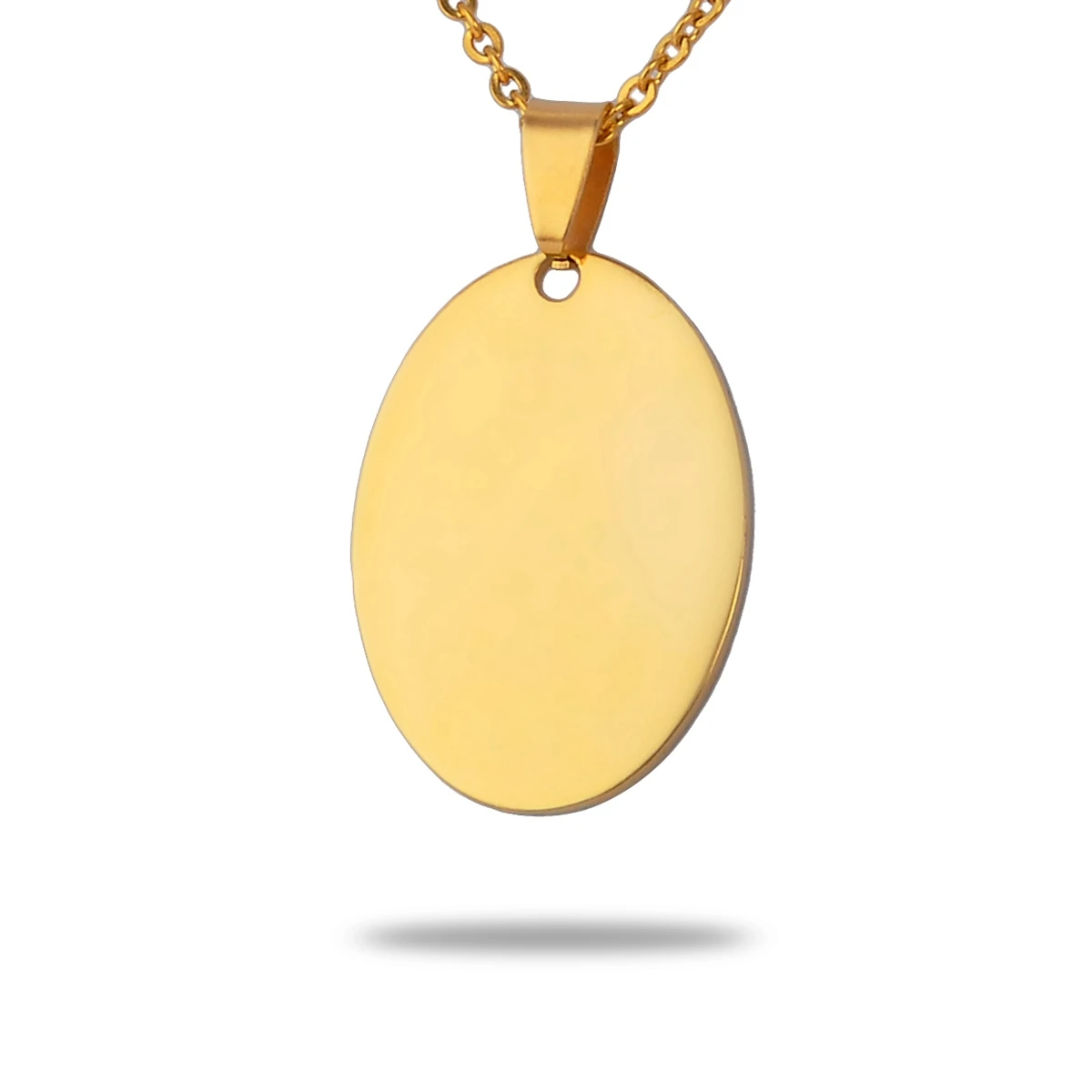 Buy LASPERAL Stainless Steel Pendant Stamping Blank Gold Color Oval Pendants