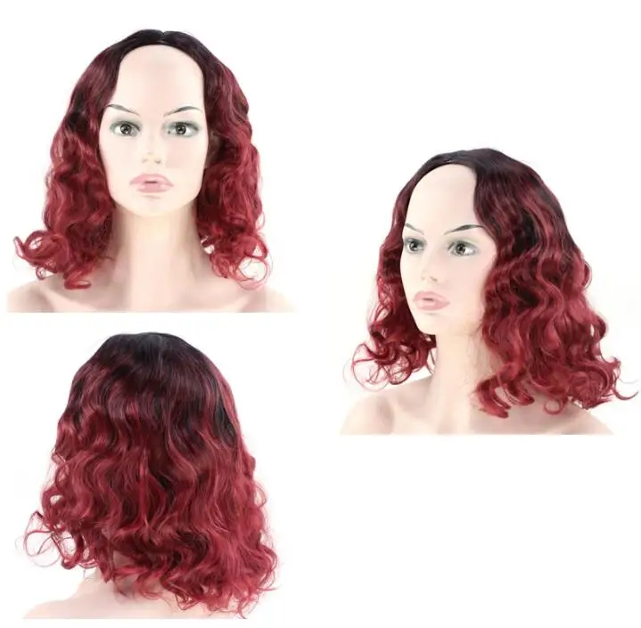 Парик из коротких вьющихся волос JOY & BEAUTY 30 см розовый синий красное вино Омбре