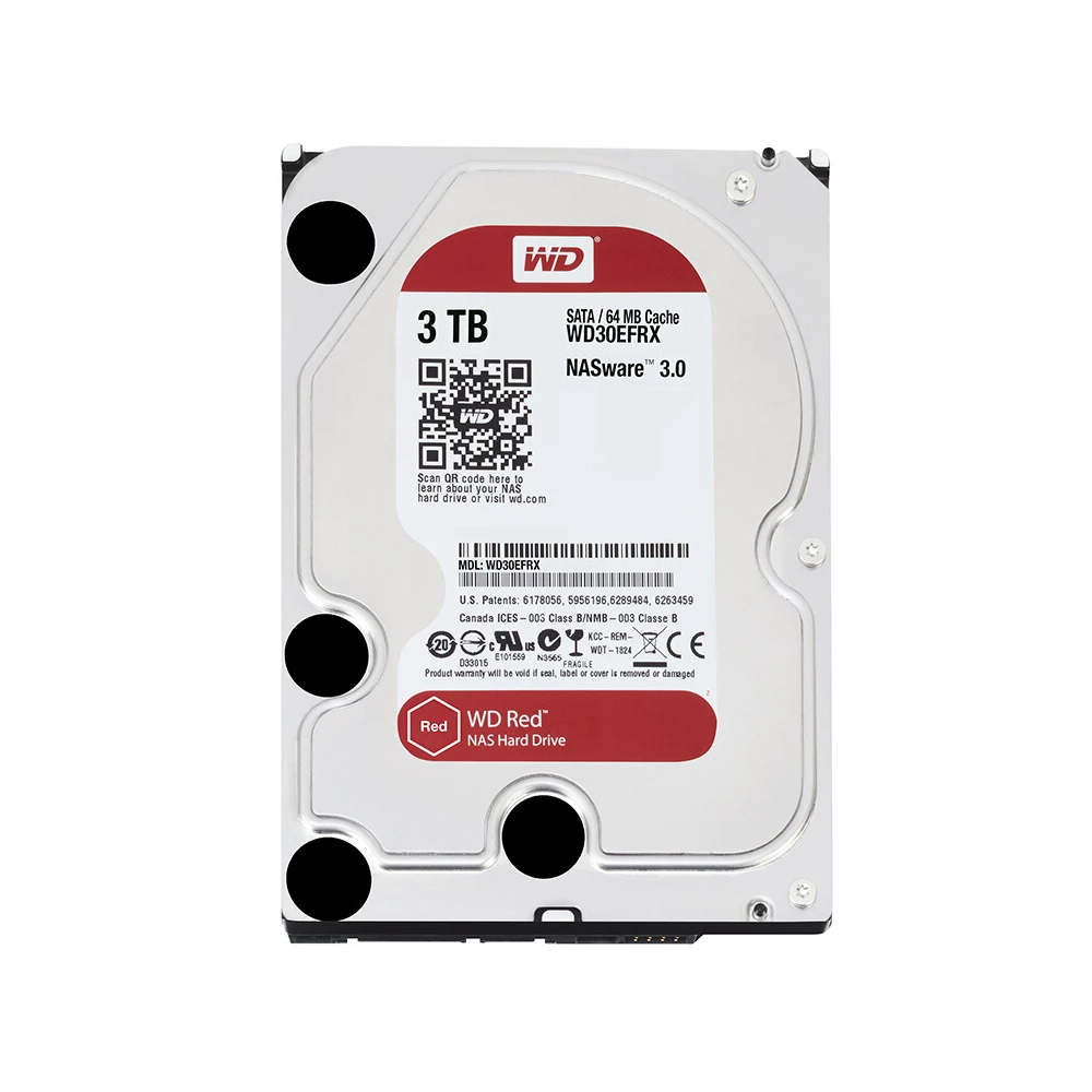 Excellent Western Digital Red NAS Hard Disk Drive 3TB 5400 RPM Class SATA 6 GB/S 64 MB Cache 3.5" for Decktop WD Nas Office NAS Systems 2
