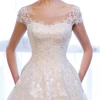 SL-307 Customized Short Sleeve bridal dresses Lace Appliques Beach Vintage SuLi Wedding Dress woman wedding gowns for bride 5