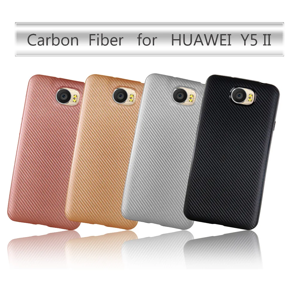 

Fashion Matte Silicon Case For Huawei Y5 ii Ultra thin Carbon Fiber Protect Case For Huawei Y 5 2 Soft TPU back Case