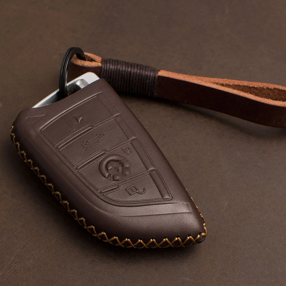 

1 PCS Genuine Leather Remote Keyless Car Key Case Cover For BMW X6 F15 X4 X5 X6M 540 740 750 1 2 5 218i X1 F48 X5M Key Shell Bag