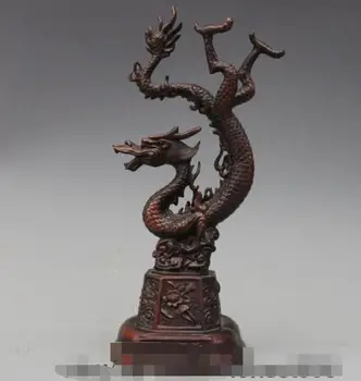 

Chinese Fengshui Bronze Copper Lucky lifelike Flight Dragon Statue