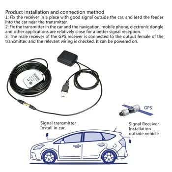 ポータブル車のための車の 2.4G ワイヤレス Rca 12V GPS 無線送信機受信機で逆転させるための黒