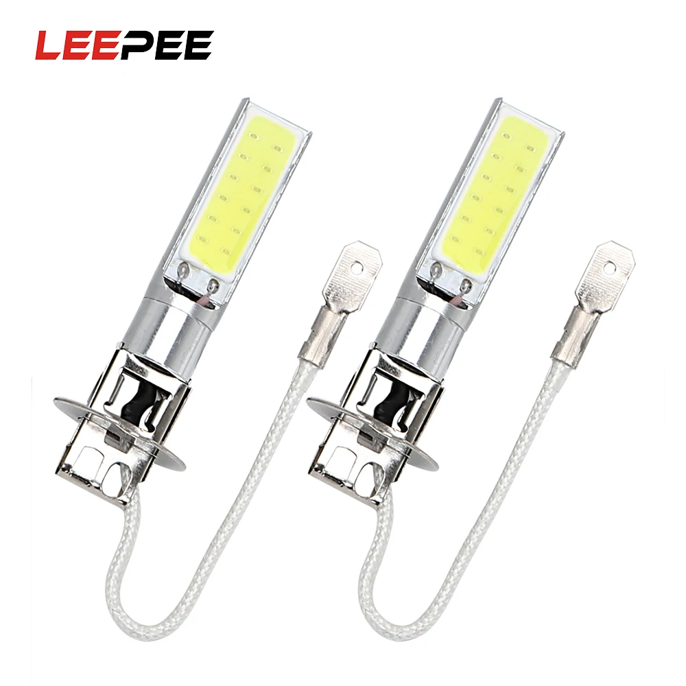 LEEPEE комплект из 2 предметов светодиодный головной фонарь H3 противотуманная фара
