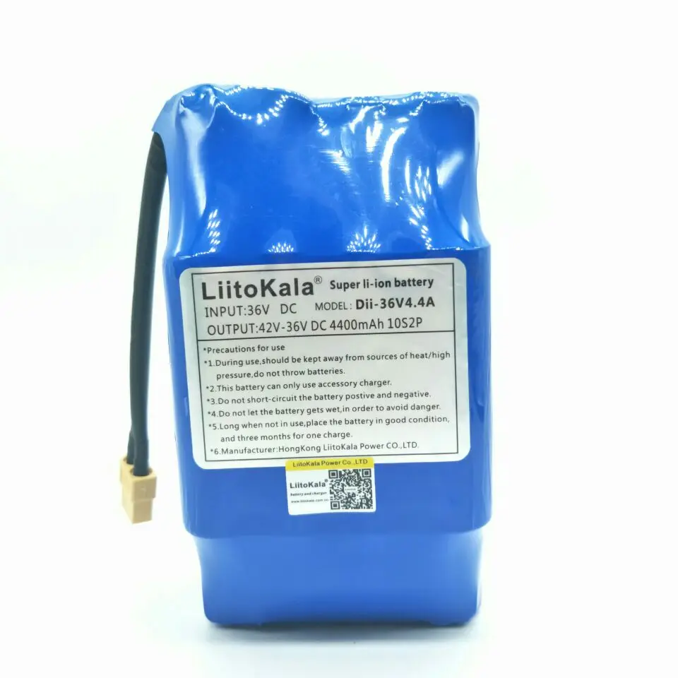 Liitokala 36V 4.4Ah 4400mah Высокий сток 2 колесный электрический скутер самобалансирующийся литиевый аккумулятор