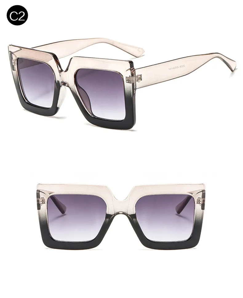 XojoX прямоугольник солнцезащитные очки для женщин для негабаритных рамки защита от солнца очки брендовая Дизайнерская обувь Дамская мода