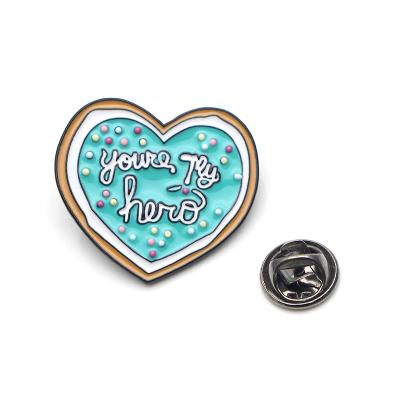 Homegaga You are my hero heart letter цинковые булавки модная медаль для рюкзака рубашки одежды