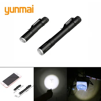 

yunmai Mini Portable XPE LED Flashlight Torch Pocket Handy Light Lanterna 3 Mode Outdoor Camping fishing Light Using 1*AAA Q12