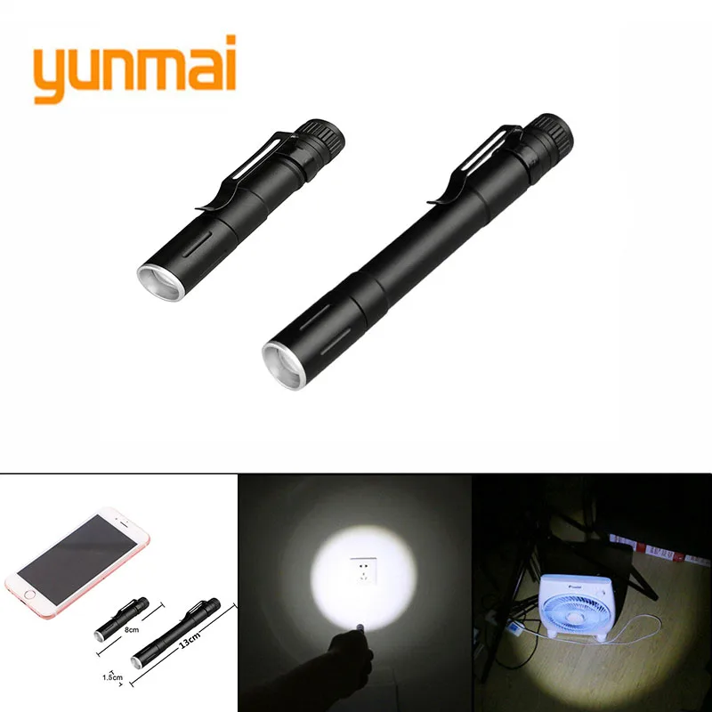 yunmai Mini Portable XPE LED Flashlight Torch Pocket Handy Light Lanterna 3 Mode Outdoor Camping fishing Light Using 1*AAA Q12