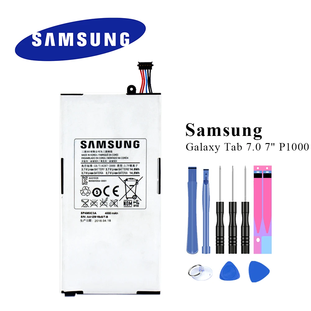 Оригинальный аккумулятор SP4960C3A для планшетов Samsung Galaxy Tab 7 0 дюймов внутренняя