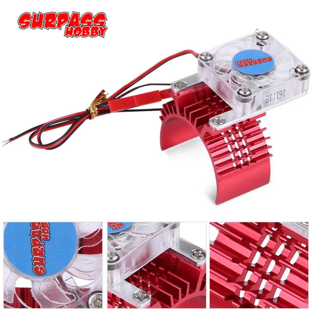 

36mm 540 550 3650 Motor Heat Sink Cover Aluminum Cooling Fan Heatsink for HSP HPI Tamiya FS RC Car Metal Motor Part