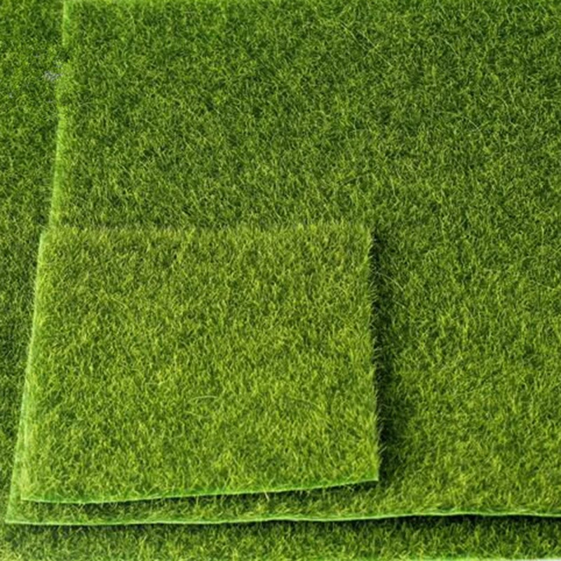 Alfombra de césped artificial tacto real plantas artificiales musgo de césped falso estera de hierba decoración de granja