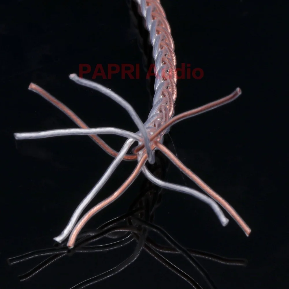 PAPRI DIY Upgrade Headphone Cable OCC Silver Plated Wire Hifi PTFE Isolation Audio Line For Earphone Headsets Wires