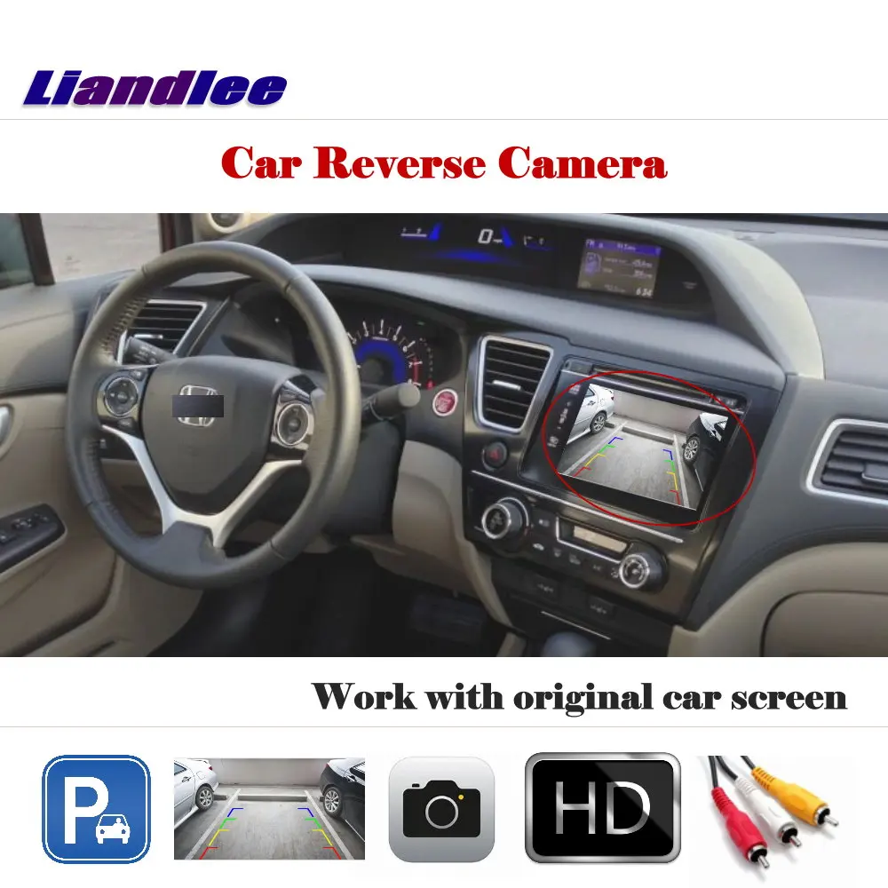 

For Honda Civic 2012 2013 2014 2015 Auto Reverse Rear Camera HD CCD Backup Parking CAM Work With Car Factory Screen